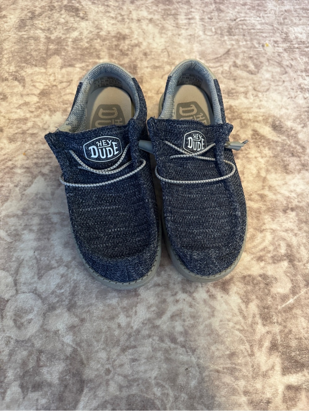 Hey Dude Navy Blue Knit Slip-On Loafers